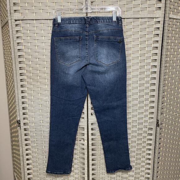 Democracy Ab Solution Skinny Crop Jean Size 6 Medium Wash Stretch Denim Shaping - Picture 2 of 11